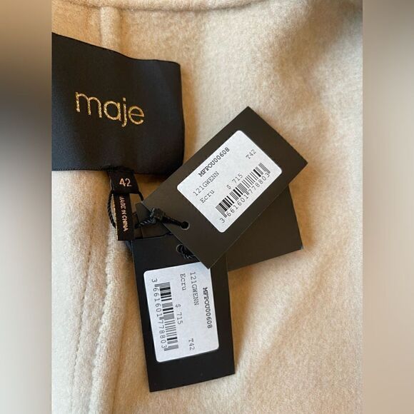 MAJE 
Gwenn Trench Coat - Ecru - Picture 5 of 11